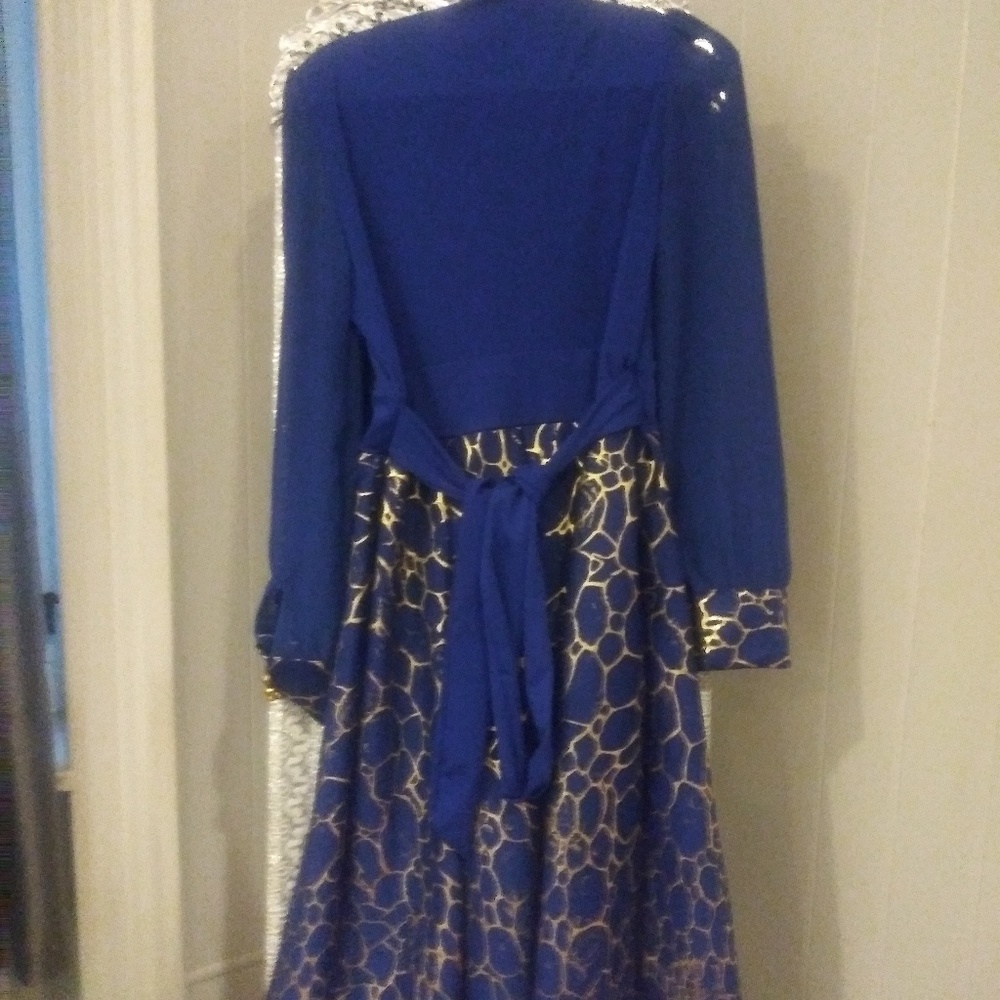Blue & Gold dress XL
